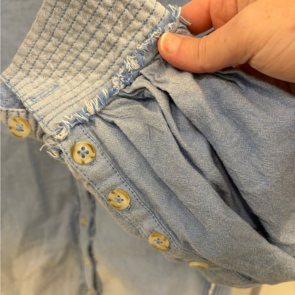 We The Free Cool and Clean Oversized Solid  Waffle Knit Button Down Size Small - Picture 9 of 16